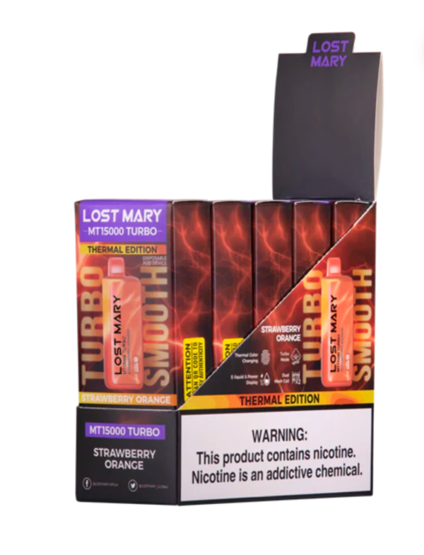 Strawberry Orange Lost Mary MT15000 Turbo - Image 2
